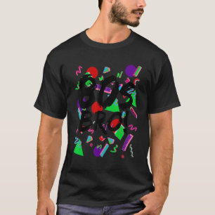 80er Bro 1980er Jahre Party Achtzigers Stil Muster T-Shirt