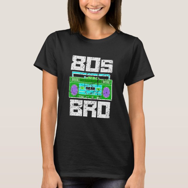 80er Bro 1980er Party Achtzigers Bruder Cassette P T-Shirt (Vorderseite)