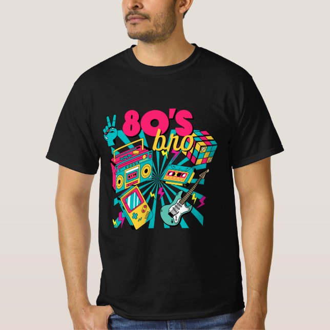 80er Bro Theme Achtzig T-Shirt (Vorderseite)