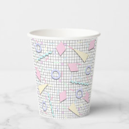 80er Candy Pastel Geo Druckauflaufwerke Pappbecher