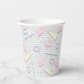 80er Candy Pastel Geo Druckauflaufwerke Pappbecher