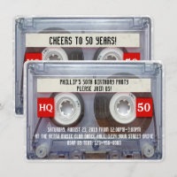 80er Cassette Mixtape 50. Geburtstagspartei