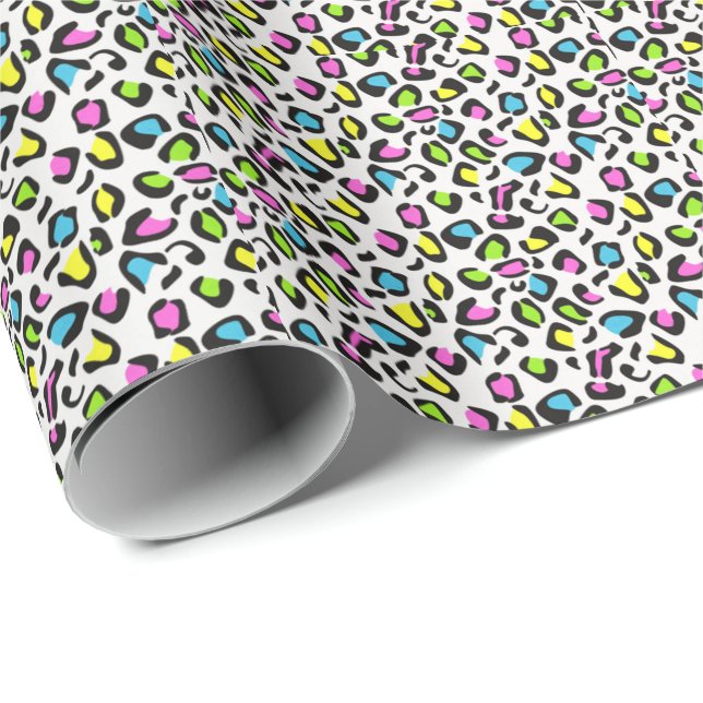 80er Cheetah Print Geschenkpapier (Rolleneckpunkt)