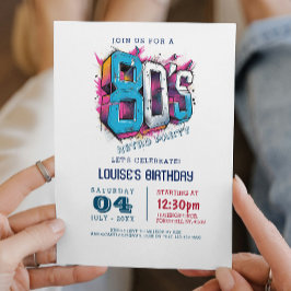 80er Classic und einfaches Retro-Party Einladung