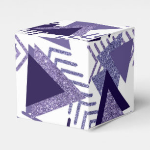 80er Cool Abstrakt   Lila Passionsformen Muster Geschenkschachtel