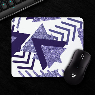 80er Cool Abstrakt Lila Passionsformen Muster Mousepad