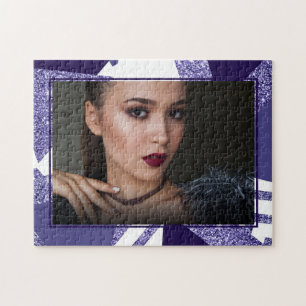 80er Cool Abstrakt Monogram Lila Passionsformen
