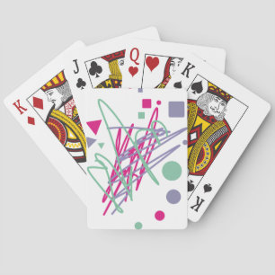 80er Design achtziger Jahre Vintage Splash Medley  Spielkarten