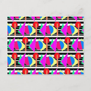 80er-Designs Postkarte