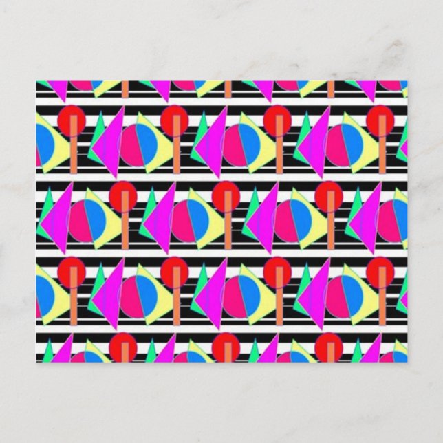 80er-Designs Postkarte (Vorderseite)