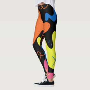 80er Dripping Slime Costume Halloween Blobs Leggings