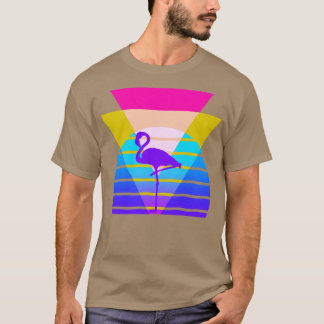 80er Flamingo Nostalgic Graphic T-Shirt