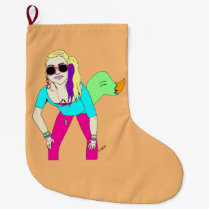 80er Foxy Girl Großer Weihnachtsstrumpf