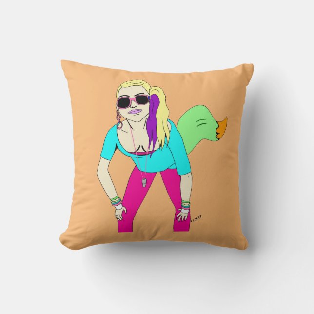 80er Foxy Girl Kissen (Vorderseite)
