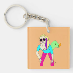 80er Foxy Girl Schlüsselanhänger