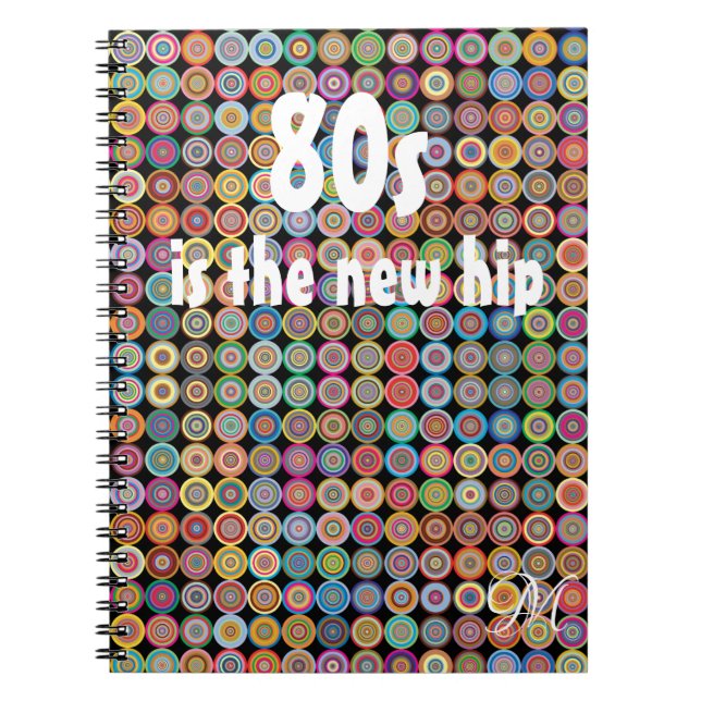 80er Funky Stylish Sophylish Monogram Notizblock (Vorderseite)