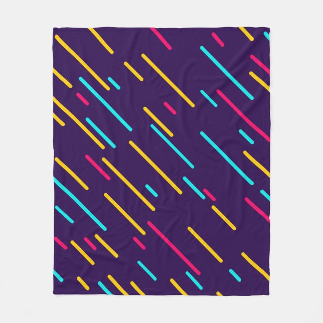 80er Geometric Art Pattern Geometric Fotografy Ge Fleecedecke (Vorderseite)
