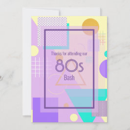 80er geometrische funky Retrogelbe Anzeigenkarte Ankündigung