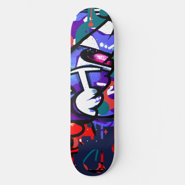 80er Graffiti Skateboard (Vorderseite)