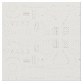 80er Grafisches geometrisches Muster auf weißem St Stoff