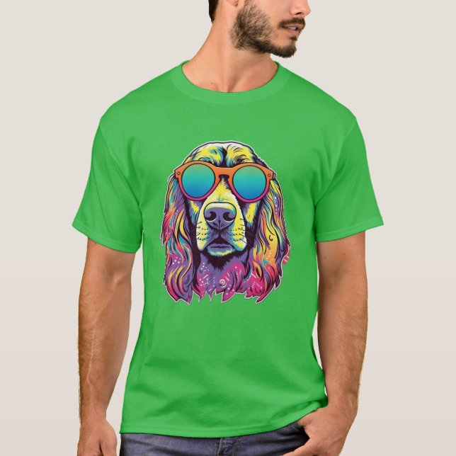 80er Hund Vintager Junge T-Shirt (Vorderseite)