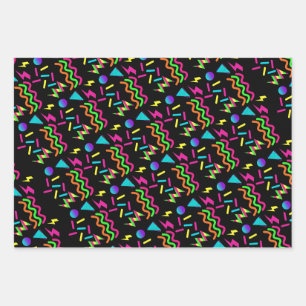 80er-Jahre-Design-Packpapier Geschenkpapier Set