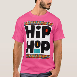 80er Jahre Hip Hop Pan African Dashiki Kente Print T-Shirt