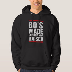 80er Jahre Made 90er Hip Hop erhöht Bekleidung Hoodie