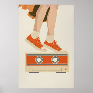 80er-Kassettenband-Kunstposter Retro-Nostalgie-Wan Poster