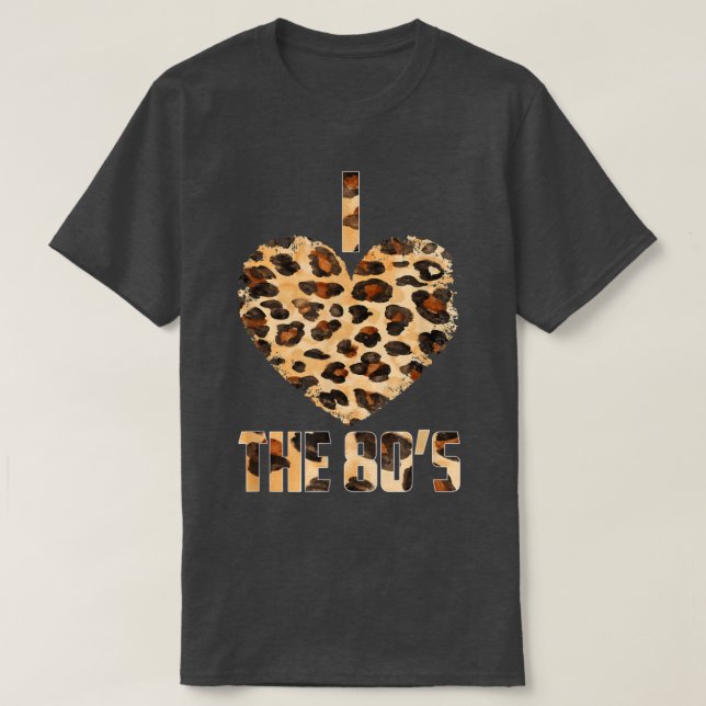 80er Liebe Disco T-Shirt (Design vorne)