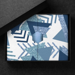 80er Luxe Abstrakt   Türkische und blau-braune For Seidenpapier