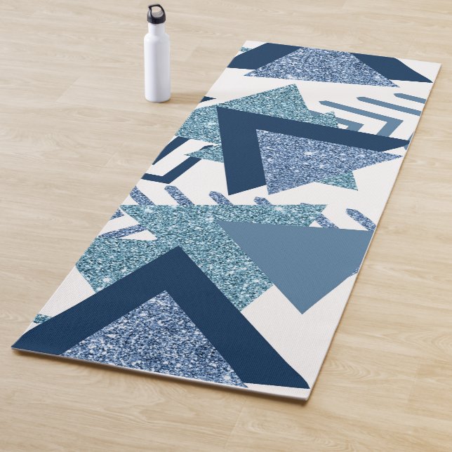 80er Luxe Abstrakt | Türkische und blau-braune For Yogamatte (Beispiel)