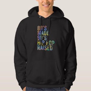 80er Made 90er Jahre Hip Hop hat Vintage Gefärbte Hoodie