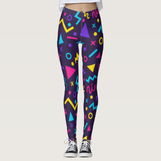 80er Memphis-Stil-Muster Leggings