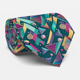 80er Memphis Style Pattern Necktie Krawatte