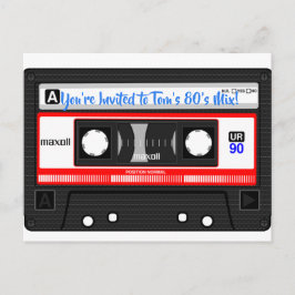 80er-Mix-Tape-Personalisierte Postkarte