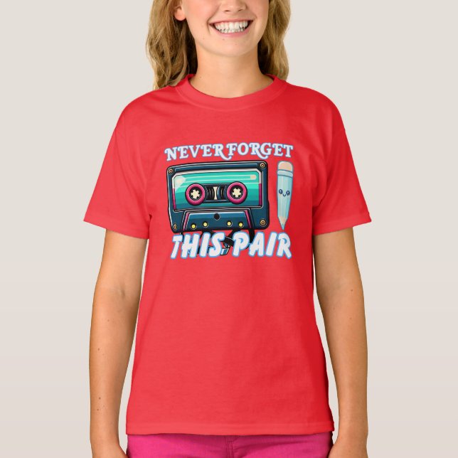 80er Music Kassette T - Shirt | 90er-Musikplayer (Vorderseite)
