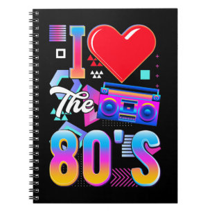 80er Music Radio Liebe Achtzig Disco Notizblock