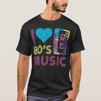 80er Musik Ich liebe 80er Musik Musik Audio Kasset T-Shirt