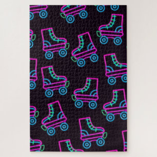 80er Neon-Rollschuhe
