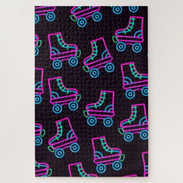 80er Neon-Rollschuhe (Vertikal)