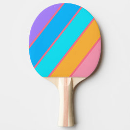 80er Neon Sunrise Bold gestreift Tischtennis Schläger