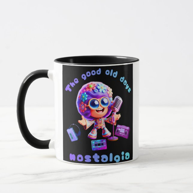 80er Nostalgie Groove Kaffeetasse (Links)