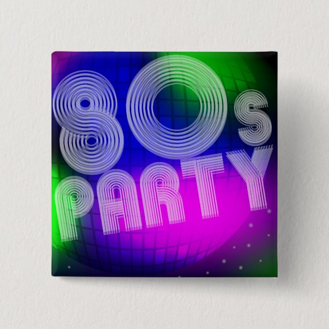 80er Party Button (Vorderseite)