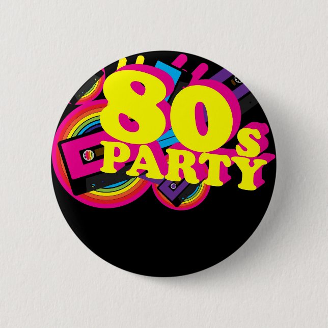 80er Party Button (Vorderseite)