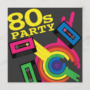 80er-Party Einladung