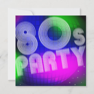 80er Party Einladung