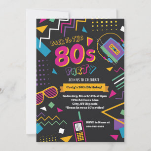 80er-Party-Einladung Einladung