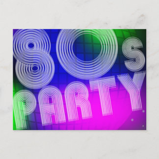 80er Party Postkarte