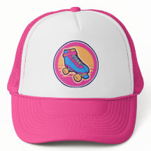 80er Pink Blue Summer Cartoon Roller Skate